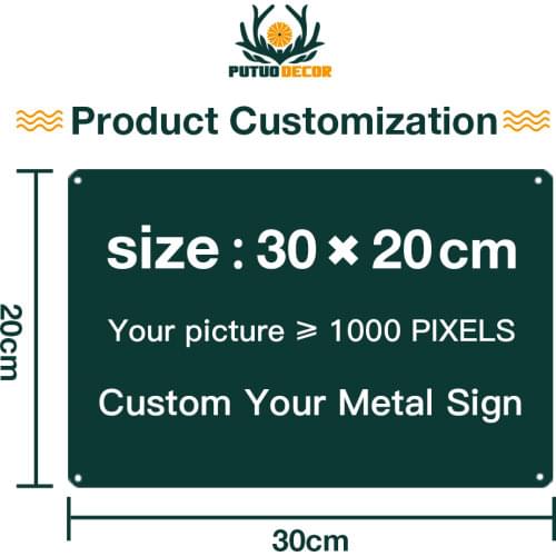 Custom Metal Sign Personalized Tin Sign Plaque Metal Vintage License Plate Home Decor Wall Decor Art Posters