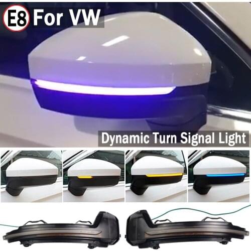 2pcs For VW Dynamic Blinker LED Turn Signal Mirror Light 2017 2018 For Volkswagen Tiguan MK2 II R 5N