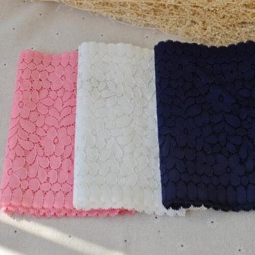 Sale 2meters/Lot 17.5cm Width Quality and Smooth Navy Blue Polyester Braided Lace Trims White/ Navy Blue / Pink Z1423