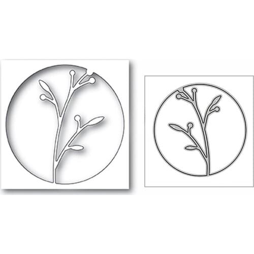 New Berry Leaves Circle Frame 2020 Metal Cutting Dies for DIY Scrapbooking and Card Making Decorative Embossing Craft No Stamps