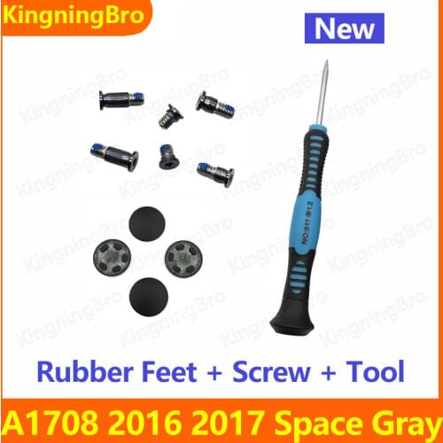 New Space Gray A1708 Bottom Case Rubber Feet Screw Screwdriver For Macbook Pro 13" A1708 2016 2017 years