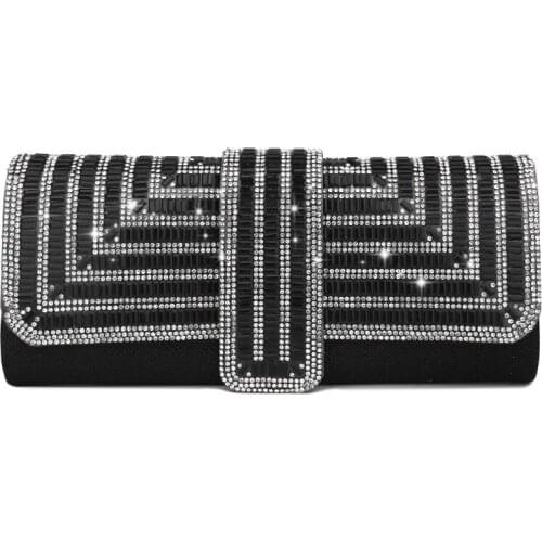 New rhinestone glitter female evening bag chain diagonal crossbodyinner dress clutch bag bride banquet bag ladies hand bag
