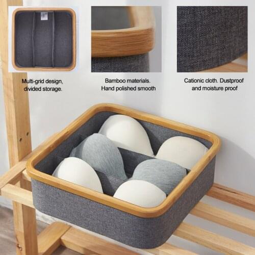 Oxford Cloth Bra Organizer Drawer Divider Bra Storage Box Multifunctional Closet Organizer Home Storage