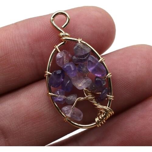 Natural Stone Pendant Irregular Gravel Winding Semi-precious Exquisite charm For Jewelry Making DIY Necklace Bracelet Accessory