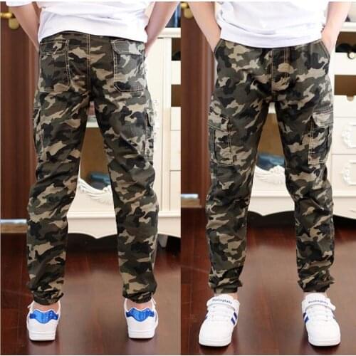 Big boys Casual Pants Children Outdoor Camo Pants Kids Army Design Camouflage trousers baby boys casual pants high quality 4-16Y