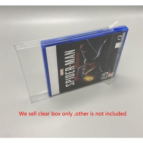 50pcs Transparent Clear box cover For PS5 game card collection display storage PET protective box
