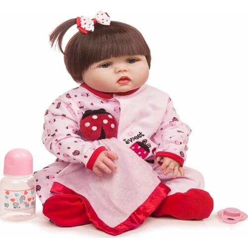 Hoomai Realistic Newborn Baby 18 '' Full Silicone Body Lifelike Bebe Reborn Dolls For Children Birthday Gift Toy