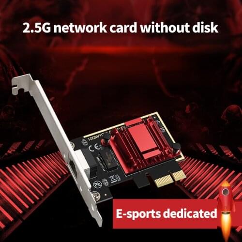 TXA092 PCIE to 2.5Gbps Gigabit Network Card Ethernet Network Card PCI-E Network Adapter Support Ros Gaming PXE Diskless Card