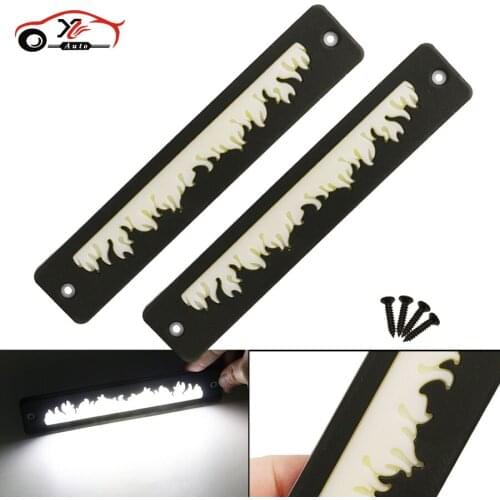 Car-styling 2Pcs Flexible Waterproof COB LED DRL Daytime Running Lights Auto Driving Fog Light White 190x35mm Firs Sharp Cool