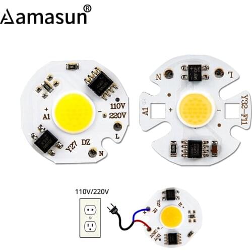 3W 5W 7W 9W COB LED Chip 220V 110V Cold Warm White Y27 Y32 Bead COB Chip Led Beads Not Need Driver for Spotlight DIY Floodlight