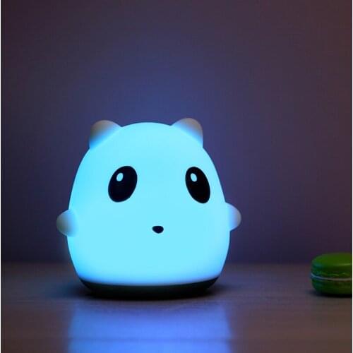 LED Nursery Panda Toy Desk Lamp Lighting Kids Soft Silicone Touch Safe Battery operated night lighting