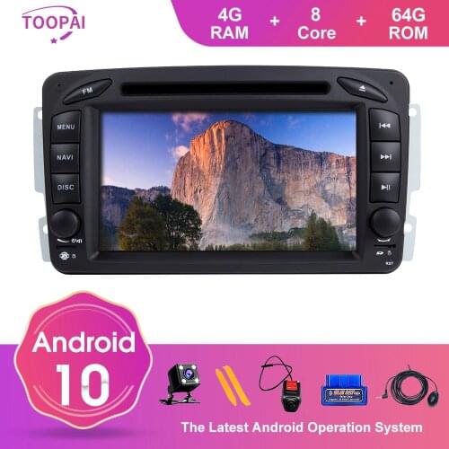 TOOPAI Android 10 For Mercedes Benz CLK W209 Vito W639 Viano A-W168 C- W203 W209 Auto Radio Multimedia Player GPS Navigation