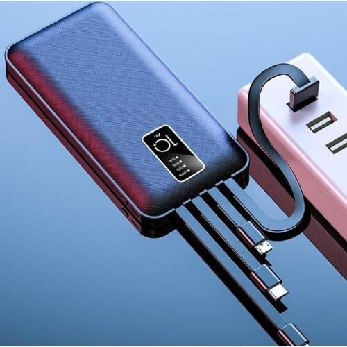 Power Bank 10000mAh with USB Type C Cable Portable Charger PowerBank External Battery Charging For iPhone 11 Samsung Xiaomi mi9