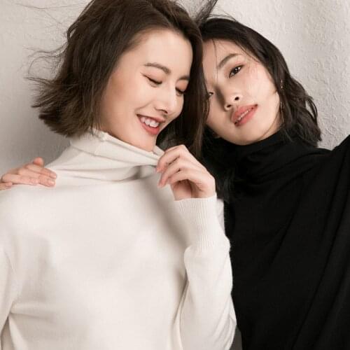 Women Sweater 2020 New Female Turtleneck Long-sleeved Knitted Pullover Jumper Pull Femme Clothes Slim Designer Good Quality
