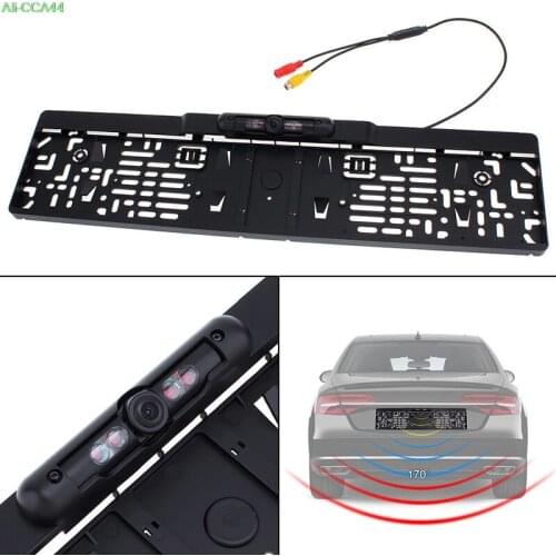 1set Car EU License Plate Frame Rear View Reverse Backup Parking Night Vision Camera