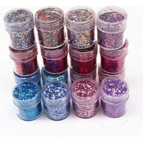 10ml Nail Polish Purple Red Blue Mixed Series of Craft Glitter Thin Nail Polish Glitter Powder, Suitable for Designer Nail Art