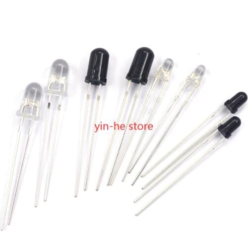 10PCS 5 mm 3 mm infrared transmitting tube infrared transceiver diode F3 F5 a variety of the pipe