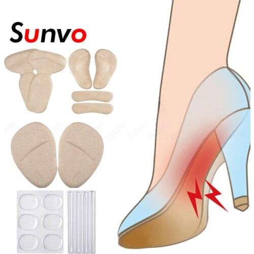 10Pcs Silicone Pads for Womens Shoes Inserts High Heels Accessories Forefoot Shoe Pads Heel Liners Protector Gel Foot Insoles