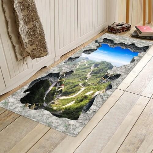 3D Landscape Floor Mats, Door Mats, Printed Floor Mats, Absorbent Non-Slip Bathroom Floor Mats, Door Mats For Household Use