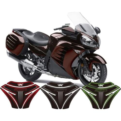 3D Rubber Sticker Motorcycle Emblem Badge Decal For Kawasaki GTR1400 GTR 1400 ZZR1400 Tank All Years