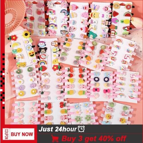 5/10/15 Fashion Animal Fruit Hairpin For Kids Girls New Colorful Carton Hairpins Hair Clip Barrettes Headband Hair Accessories