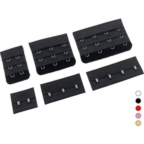 Wholesales 20 sets/ lot good quality bra hook and eye tape bra extender 5 color available 3x3 / 3x2