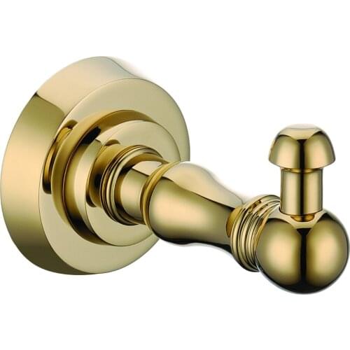 Free shipping gold finish modern Luxurious round design Robe Hook clothes hook