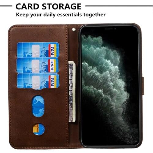 Magnetic Leather Wallet Flip Phone Case For iPhone 11 Pro Max XR XS MAX 6 6S 7 8 Plus X SE 2020 Business PU Leather Back Cover