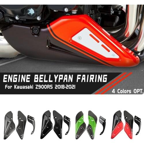 Motorcycle Carbon Fiber Belly Pan Engine Spoiler Fairing Body Frame Kit for Kawasaki Z900RS 2018 2019 2020 2021 Z900 RS Bellypan