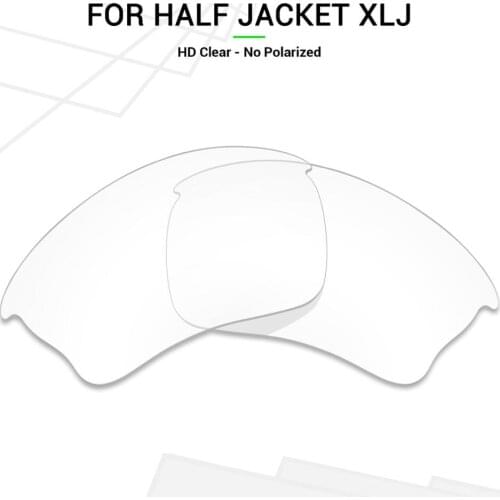 Mryok Replacement Lenses for Oakley Half Jacket XLJ Sunglasses HD Clear