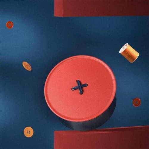 Portable Practical Sewing Box Needles Thread Storage Case 3 Colors Button Shape Box Decorative for Travel