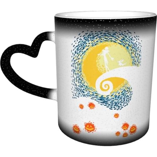 Van Gogh Starry Night Mug The Changes Color Wholesale Mug Aesthetic Ceramic Hot Chocolate Cups