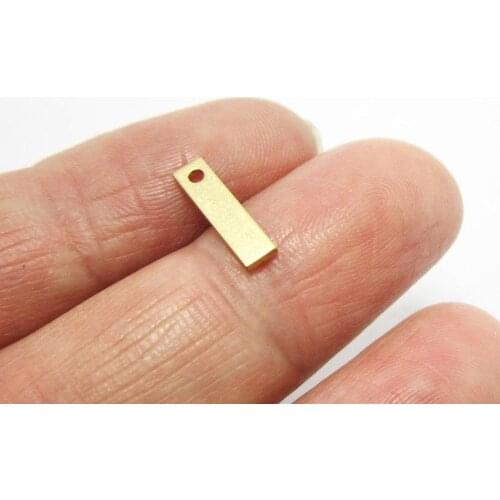 50pcs Brass earrings charms 12x3x1mm Rectangle brass earrings findings charms R959