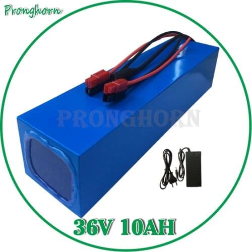 US EU Free Duty 36V 10Ah 500W 18650 Lithium Battery 36V 10AH Electric Bike battery With PVC Case For Electric Bicycle with Charg