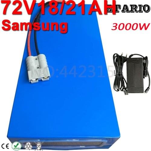 72V Battery 72V 30AH 25AH 20AH 18AH 15AH Electric Bicycle Lithium Battery Use Samsung Cell 72V 3000W 2000W Electric Bike Scooter