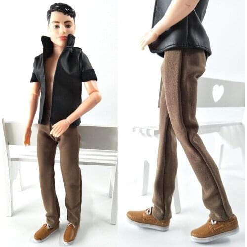 Kahki Fashion Doll Casual Wear Clothes For Ken Doll Handmade Pants Trousers For Barbies Boyfriend Ken Prince Male Boy 1/6 Doll