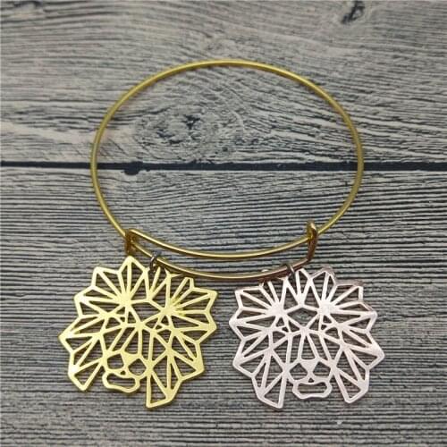 Trendy New Origami Lion Bangles Cute Origami Lion Car Bangles Bracelets Fashion Animai Pet Jewellery