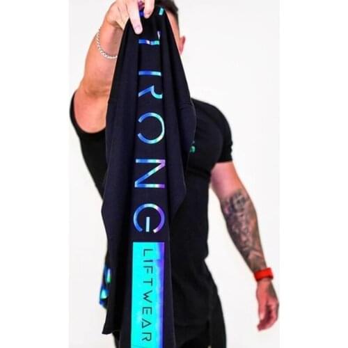 2021 new Men T-shirt Summer T-shirt Men Fitness Workout Casual Streetwear Gym T-shirt Casual Bodybuilding cotton Tee Tops