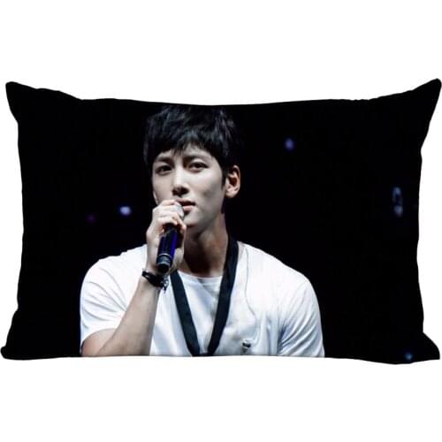 Hot Korea-Pop Custom Ji Chang Wook Satin Pillowcase 35x45cm (one side) Printed Zipper Silk PillowCover Custom Logo gift