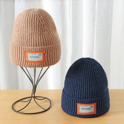 New Vintage Knitted Women Hats Beanie Hat Men Beanies Cap Solid Color Unisex Caps Winter Warm Hat Tide Bonnet All-match Streetwe