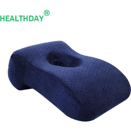 Orthopedics Velvet Fabric Nap Pillow Bamboo Charcoal Memory Foam Comfortable Care Vertebral Office Train Table Nap Pillow