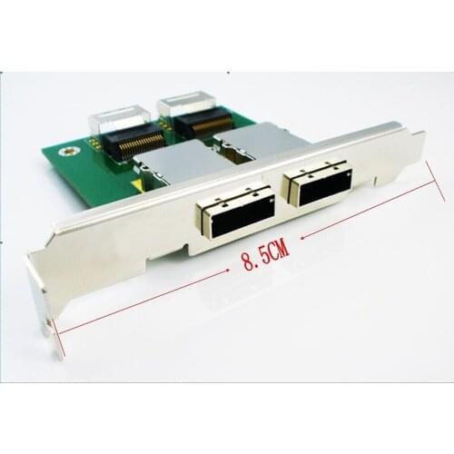 Mini SAS for Internal SFF-8087 Sas 36P to 2 Port External HD Sas26P SFF-8088 Front Panel PCI SAS Card Adapter