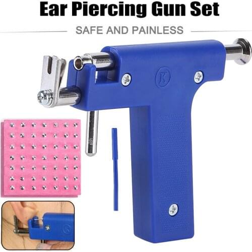 Ear Nose Body Navel Piercing Gun With Ears Studs Tools Disposable Sterile Ear Piercing Tool Kit with 98pcs Ear Studs Jewelry DIY