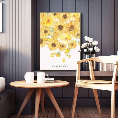 Posters Abstract Sunflowers Wall Art Oil Painting on Canvas Prints Modern Dining Living Room Fashion Pictures Home Decor