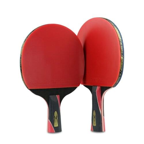 5 Star Carbon Fiber Table Tennis Racket Double Pimples-in Rubber Professional Training Match Ping Pong Paddle Bat With Bag -40