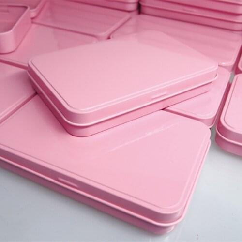 Size:133x88x20mm pink metal case cosmetic packing box promotional gift tin box water color box eye shadow metal case