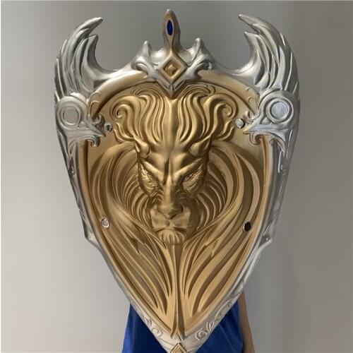 Halloween Cosplay Prop Gold Lion Heart Shield 1:1 PU Weapon Movie Game Anime Cos Kids Role Play Gift 56cm