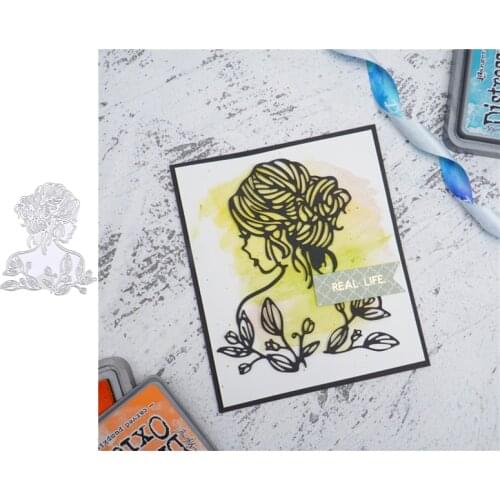 DiyArts Back view of pretty girl Cutting Dies Scrapbooking material Women Knives Mould Paper Crafts Decorative Embossing Die