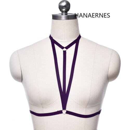 Sexy Multicolor Body Harness Womens Bondage Harness Bra Clothing Cage Bra 90s Cupless Lingerie Body Adjustable Harness Bra