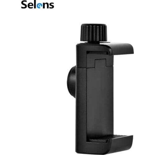 Selens Mini Mobile Phone Clip Adapter Universal For Iphone Tripod Monopod Holder Clamp Bracket Stand Holder Mount Black
